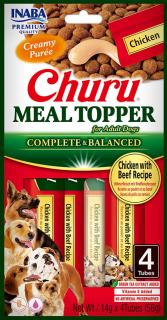 Churu Dog MEAL TOPPER KUŘE S HOVĚZÍM 4x14 g