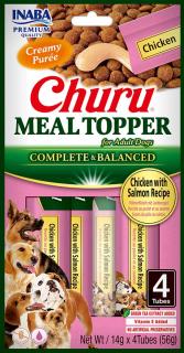 Churu Dog MEAL TOPPER KUŘE S LOSOSEM 4x14 g