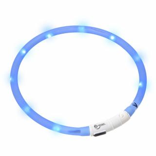 Obojek KARLIE svítící LED USB  modrý 20-70cm 1ks