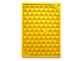 SodaPup lízací podložka Honey malá 18x13 cm – žlutá