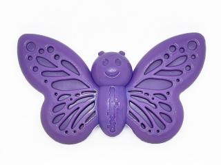 SodaPup Motýl, odolná nylonová plnící hračka – světle fialová