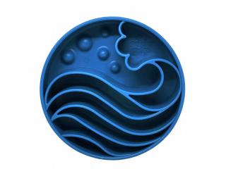 SodaPup Senzorická miska Vlna – modrá
