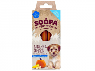 SOOPA Dentální tyčinky PUPPY s banánem a dýní 4 ks