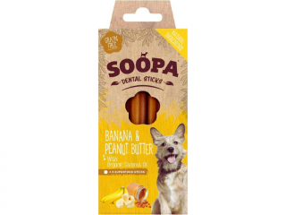 SOOPA Dentální tyčinky s banánem a arašídovým máslem 4 ks