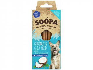 SOOPA Dentální tyčinky s kokosem a chia semínky 4 ks