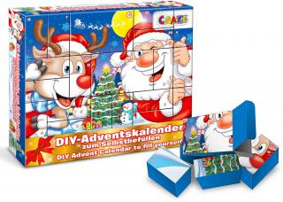 Adventní kalendář s vlastní výplní DIY Santa Claus