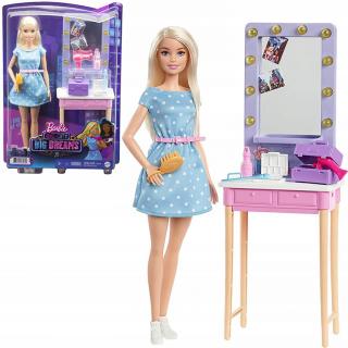 Barbie Big City Dreams Malibu a toaletní stolek 29cm