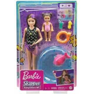 Barbie Chůva Skipper s bazénkem 26cm