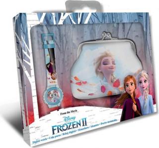 Dárkový set hodinky a peněženka Frozen 2 Ledové království tyrkysový