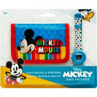 Dárkový set hodinky a peněženka Mickey Mouse