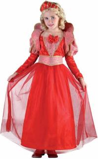 Dětský kostým Princezna červený sada 3ks Velikost kostýmu: L (10-12 let)