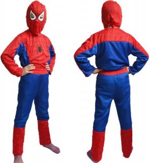 Dětský kostým Spiderman 3 dílný set červeno-modrý Velikost kostýmu: M