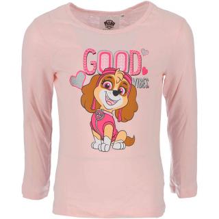 Dívčí tričko Paw Patrol Good Vibes bavlna růžové Velikost: 104 (4 roky)