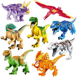 Figurky Jurský park dinosauři kompatibilní sada 8ks 8cm barevní