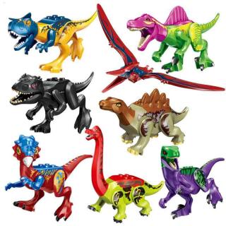 Figurky Jurský park dinosauři kompatibilní sada 8ks II 8cm barevní