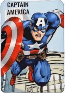 Fleecová / fleece deka Avengers Captain America 100x150