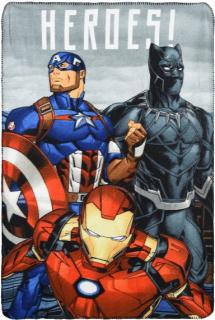 Fleecová / fleece deka Avengers Heroes 100x150