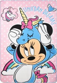 Fleecová / fleece deka Minnie Mouse Jednorožec 100x150
