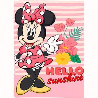 Fleecová / fleece deka Minnie Mouse Sunshine 100x150