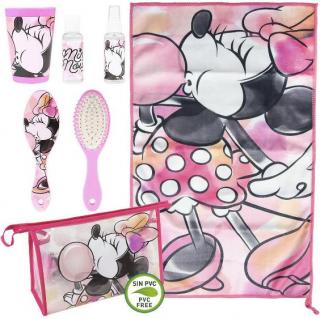 Kosmetická taštička Minnie Mouse Bubblegum s vybavením 6ks