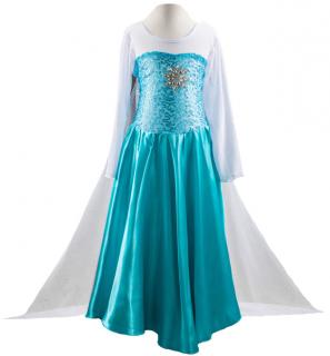 Kostým Frozen / šaty typ Frozen Ledové království - Elsa ornamenty Velikost šatů: 110
