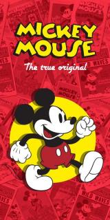 Osuška Mickey Mouse / ručník Mickey Mouse červená 70x140 bavlna