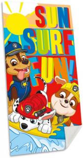 Osuška Paw Patrol / ručník Paw Patrol Surf bavlna 70x140cm