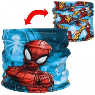 Šála Spiderman / nákrčník Spiderman oboustranný modrý