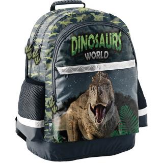 Školní batoh Dinosauři T-Rex ergonomický 42cm černý