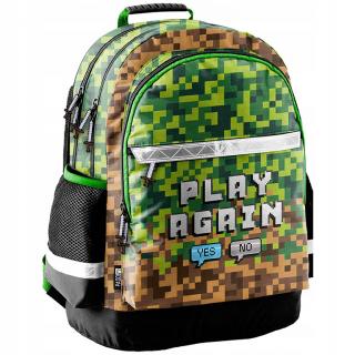 Školní batoh Minecraft Play ergonomický 42cm zelený