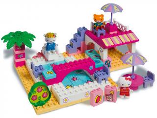Unico Plus stavebnice Hello Kitty u bazénu kompatibilní 87 dílů