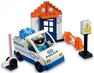 Unico Plus stavebnice Policie - Policejní stanice kompatibilní 23 dílů