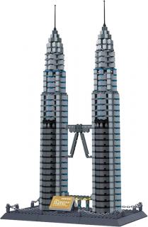 Wange Architect stavebnice Mrakodrap Petronas Towers kompatibilní 1173 dílů