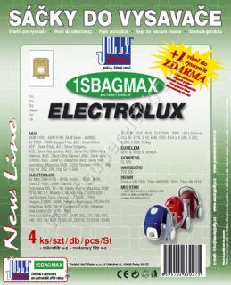Sáčky do vysavače Jolly 1SBAG MAX (4+1+1ks) SMS sáčky textilní SBAG Electrolux Universal Bag (S-BAG)