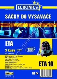 Sáčky do vysavače Jolly ETA10 (3+1ks) do vysav. ETA, ROWENTA