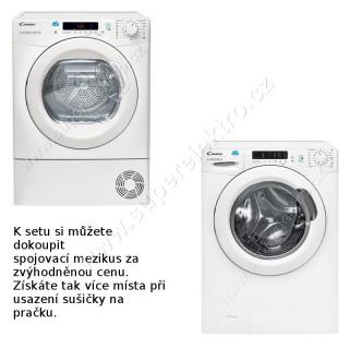 Set pračka a sušička Candy CS4 1472DE-S + CS4 H7A1DE-S v úzkém provedení na 7 kg