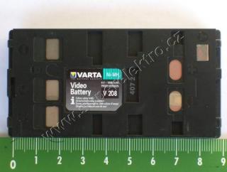 Video baterie VARTA V208  do videokamery Sony, Panasonic, JVC, SHARP 6 voltů / 1800 mAh skladem - Profi version