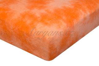 Aaryans Batikované prostěradlo froté oranžové Rozměry: 180 x 200 cm