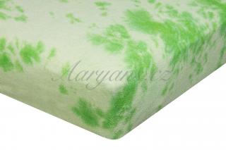 Aaryans Batikované prostěradlo froté zelené Rozměry: 200 x 220 cm
