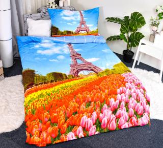 Aaryans povlečení 3D Jarní Paříž 140x200/70x90cm