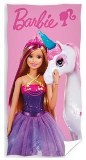 Dětská osuška Barbie a kouzelný jednorožec