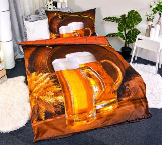 Povlečení 3D Pivo 140x200/70x90