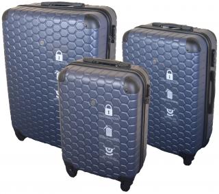 Sada 3 skořepinových kufrů JB 2020 Barva: Modrá