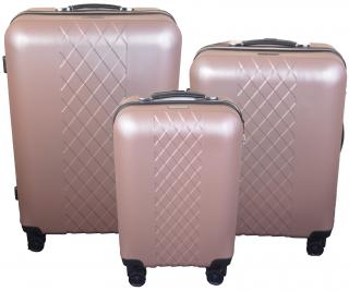 Sada 3 skořepinových kufrů JB 2023 růžová