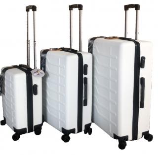 Sada 3 skořepinových kufrů JB 2060 Barva: Bílá