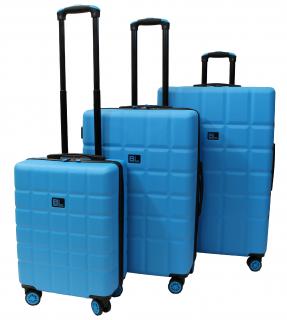 Sada 3 skořepinových kufrů JB 2063 Barva: Modrá