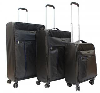Sada 3 textilních kufrů JB 2068 černá Barva: Modrá