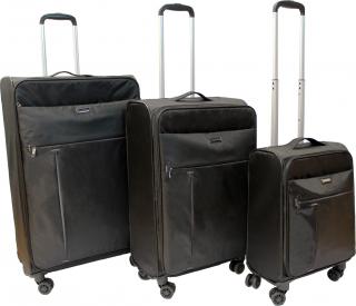 Sada 3 textilních kufrů JB 2068 černá Barva: ŠEDÁ