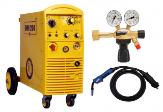 Svařovací stroj OMI 204 2-kladka Varianta setu: Svařovací stroj + hořák MIG 150A 4m + red. ventil Basecontrol