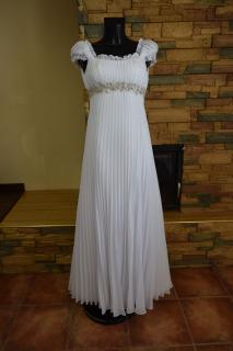 bílé luxusní svatební šaty, Paulastyle
